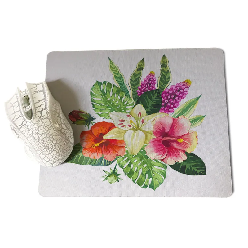 Коврик для мыши MaiYaCa с тропическим цветочным рисунком размер 25x29 см|design mousepads|mousepad