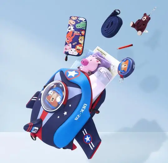 Joyloading 3D мультфильм Супер самолет пилот дизайн детский рюкзак школьный Детский
