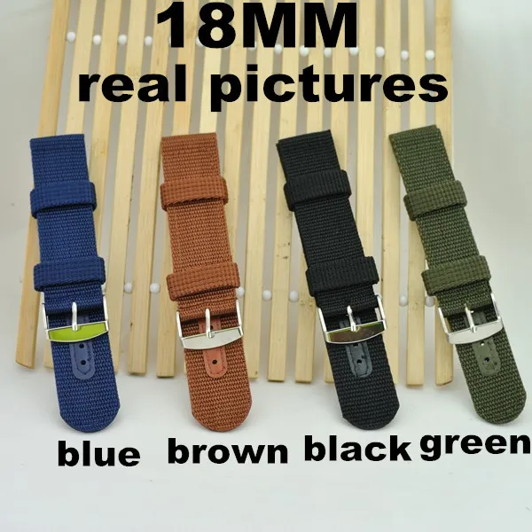 

Wholesale 100PCS/lot High quality 18MM Nylon Watch band NATO straps waterproof watch strap- WBZ001