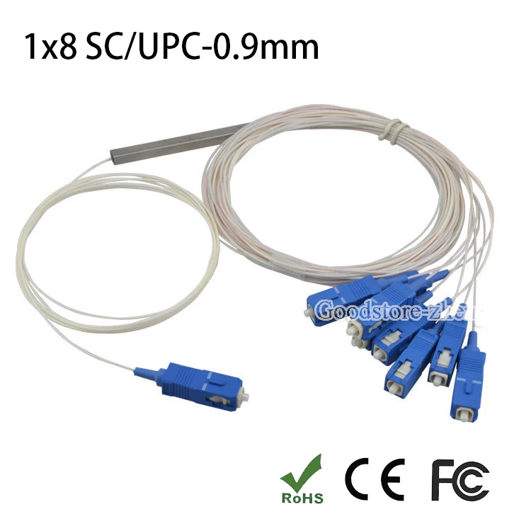 

1x8 SC/UPC Fiber Optic PLC Splitter Fiber splitters Fiber pigtails