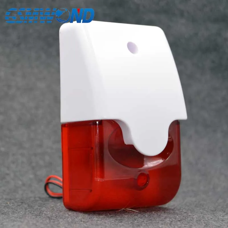 

Wired Strobe Siren Work At DC 12V, For GSM / PSTN / Wifi / Home Burglar Alarm System, LED Police Strobe Siren