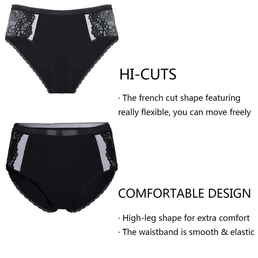 Для женщин кружевные трусы для леди Трусики девочек Хлопковое нижнее белье