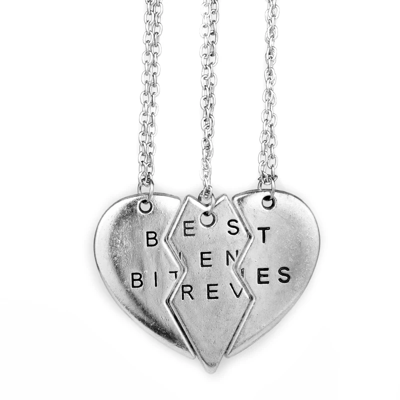 Комплект брелков Best Bitches стильное массивное ожерелье Collares Mujer выполненное из трех