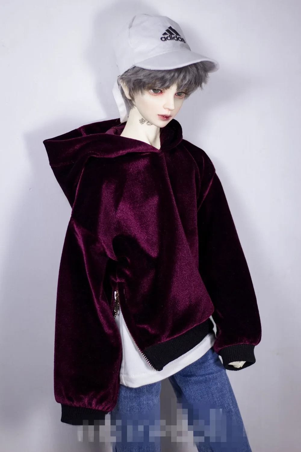 Крутая бархатная куртка с капюшоном для куклы BJD 1/4 1/3 SD13 SD17 Одежда CMB153|doll clothes|doll