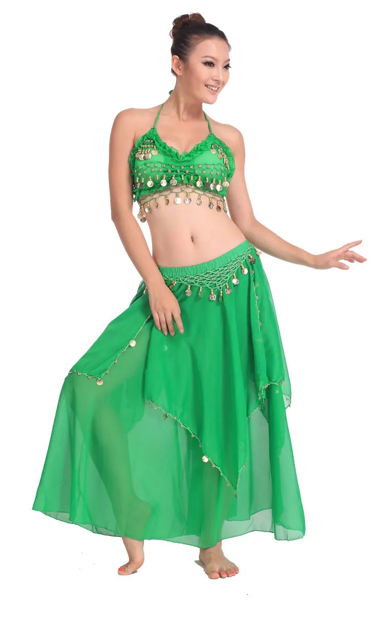 Женский костюм для танца живота комплект из 2 предметов индийский танцевальный