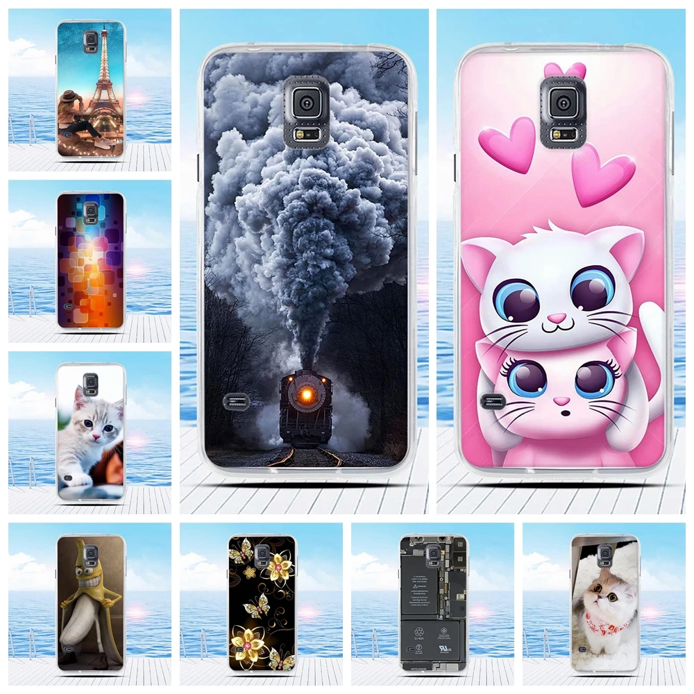 For Samsung Galaxy S5 Silicone Case TPU SV I9600 Coque Phone Protector 3D Back Printing |
