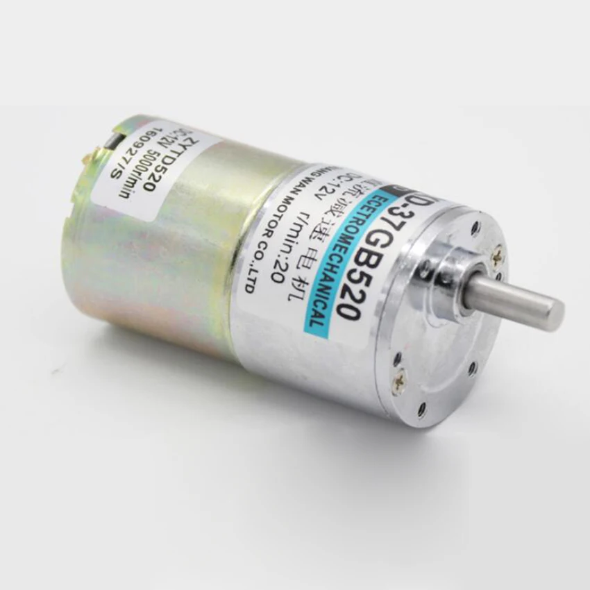 12V/24V 10wr XD 37GB520 миниатюрный DC двигатель с редуктором низкая скорость высокий