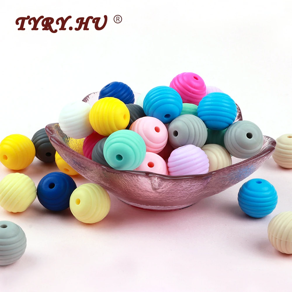 TYRY.HU Silicone Beads Teething Baby Food Grade Pearls For diy Necklace bpa free Siliconen Loose | Мать и ребенок