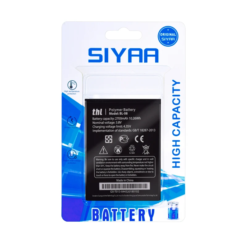 Аккумулятор SIYAA мобильный телефон W100 W200 BL-08 BL-06 для THL W200C W200S T6S T6 Pro T6C W100S 2015