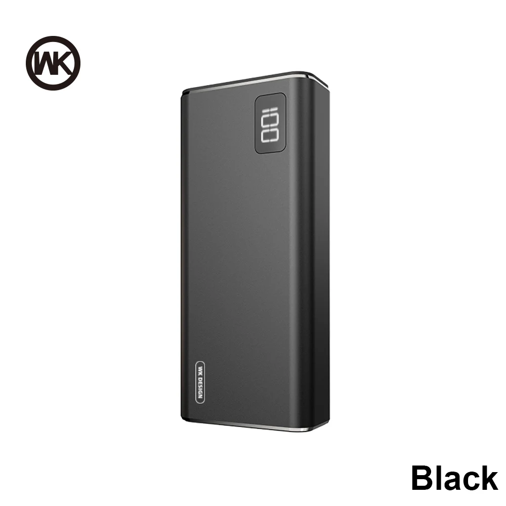 Black powerbank 099 WK 3 входа 2USB мини банк питания 10000 мАч металлическое портативное зарядное устройство 10000 мАч Внешний аккумулятор для iPhone Xiaomi Внешний аккумулятор повербанк - Цвет: Black powerbank 099