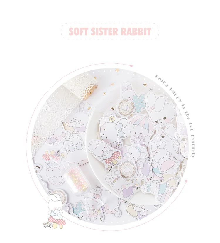 Kawaii Rabbit Bullet Journal декоративные наклейки Скрапбукинг палочка этикетка дневник канцелярский альбом милые наклейки