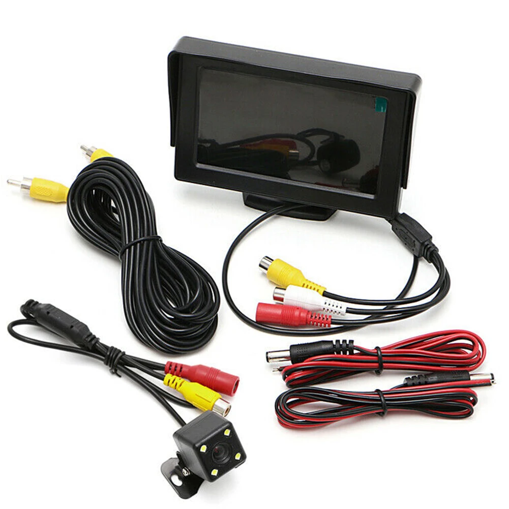 Безопасность 4 3 дюймов TFT lcd с системой камеры помощник Видео Авто AV вход