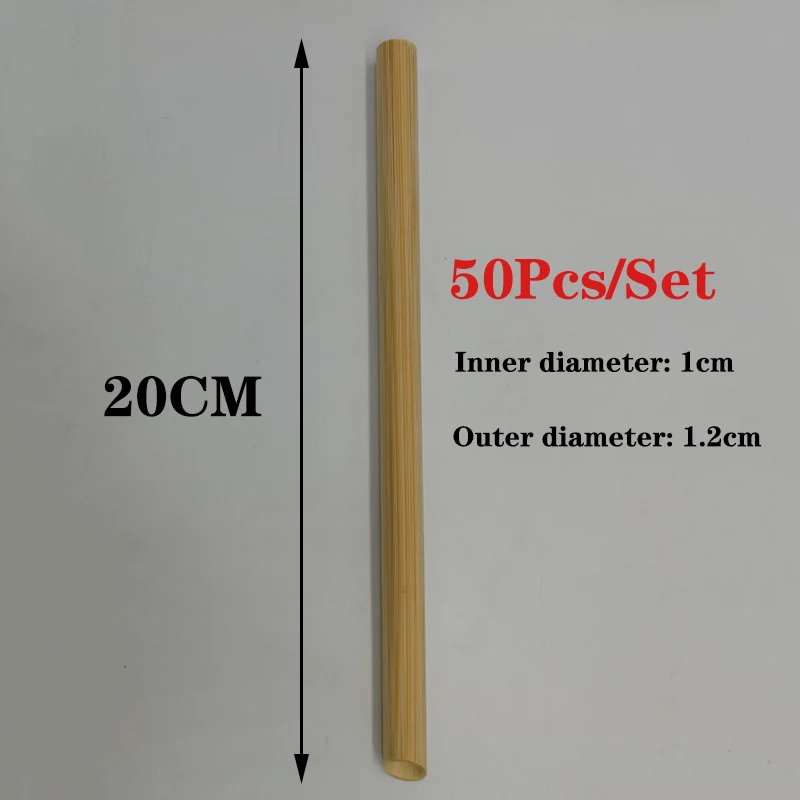 50Pcs 1cm Straw UPORS 50 шт./компл. бамбука соломы 20 см Многоразовые трубочки экологически чистый натуральный органический бамбуковая Питьевая соломинки для бара вечерние Yerba Коврики - Цвет: 50Pcs 1cm Straw