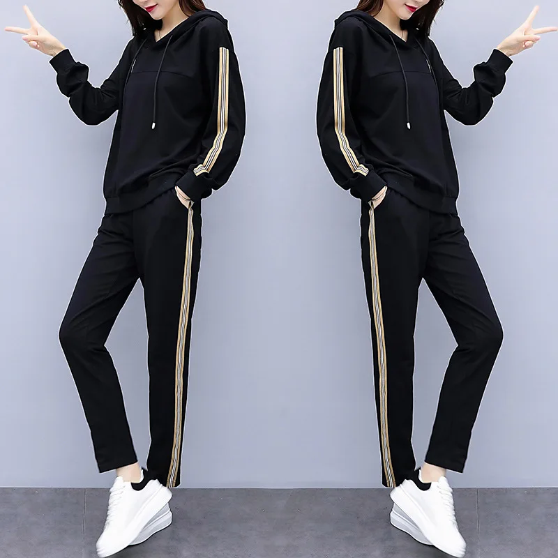 Женский трикотажный комплект из двух предметов спортивные комплекты больших