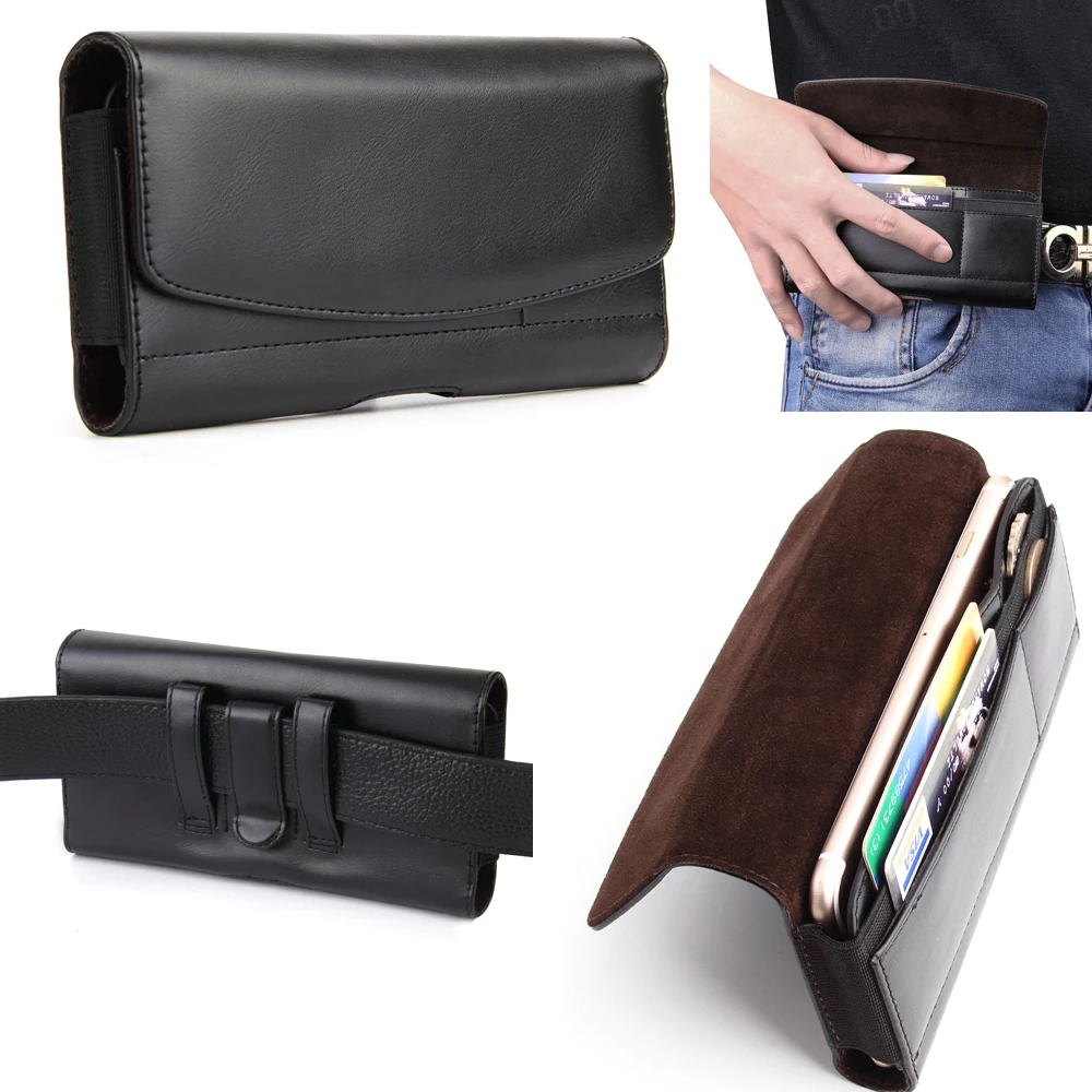 Кожаный чехол для Huawei Honor View 10 HTC U11 Eyes Galaxy J2 Pro (2018)/J2 (2018) Oppo A83|belt clip|pouch for mobilepouch mobile |