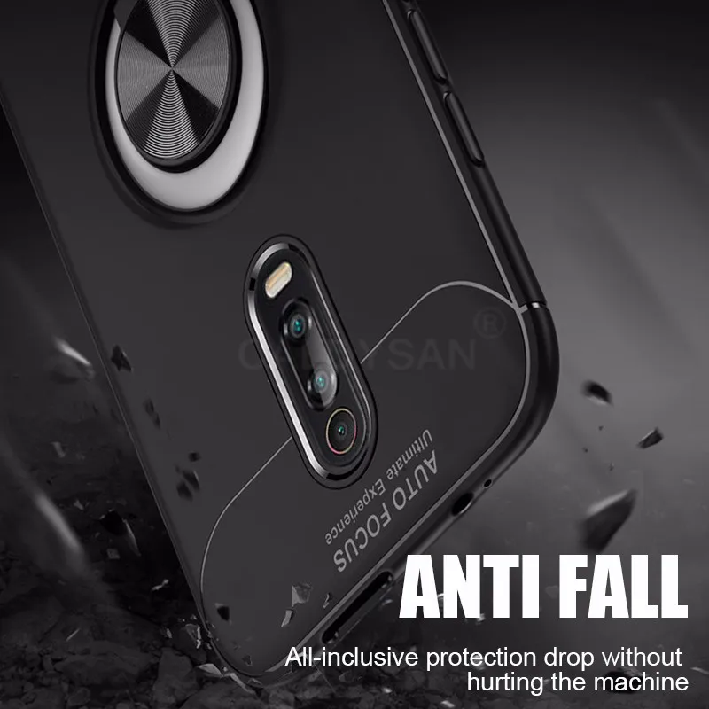 Роскошный автомобильный держатель кольцевой чехол для Xiaomi Redmi K20 Pro 7 Note 6 5