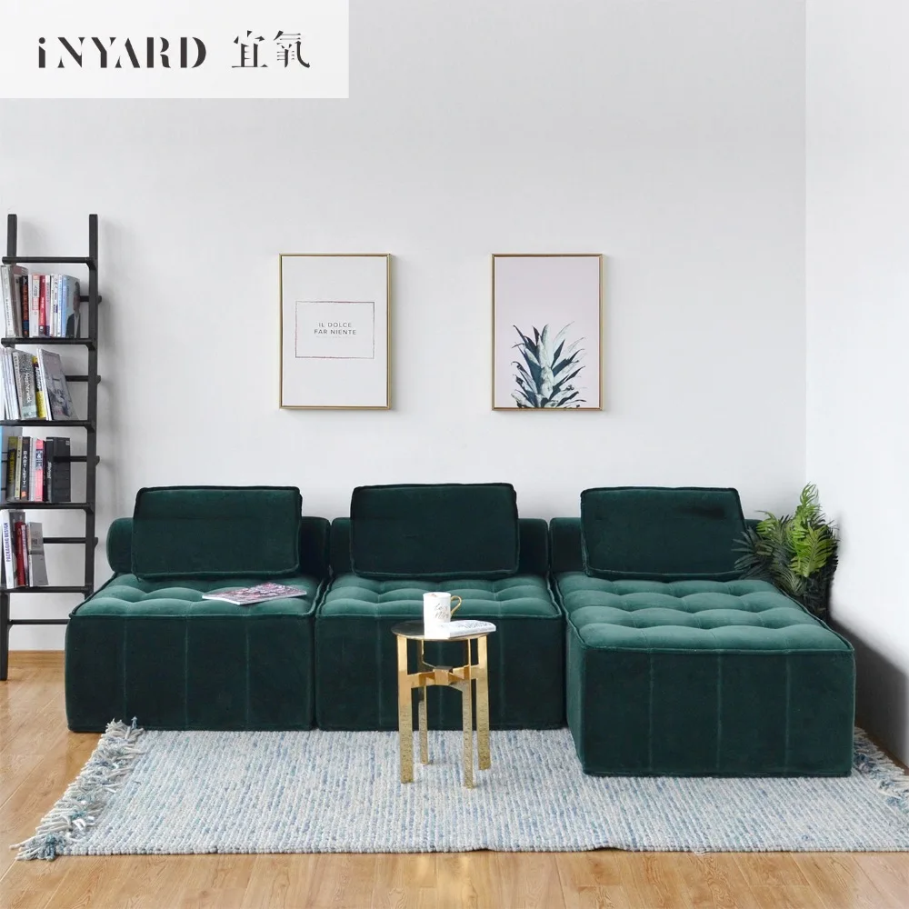 Европейский Стиль складной диван кровать завод высокое качество бархат L u