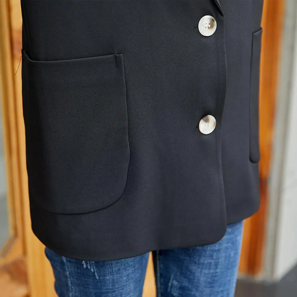 

2019 blazer and Jackets women with big Pockets Loose jackets full sleeve Outwear coat