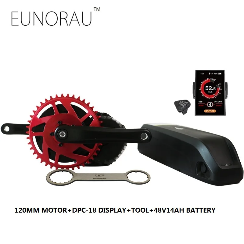 48V1000W Bafang M615 52V1000W BBSHD электровелосипед мотор 8fun Средний привод Электрический велосипед конверсионный комплект - Цвет: 120-42T-DPC18-TL-14A