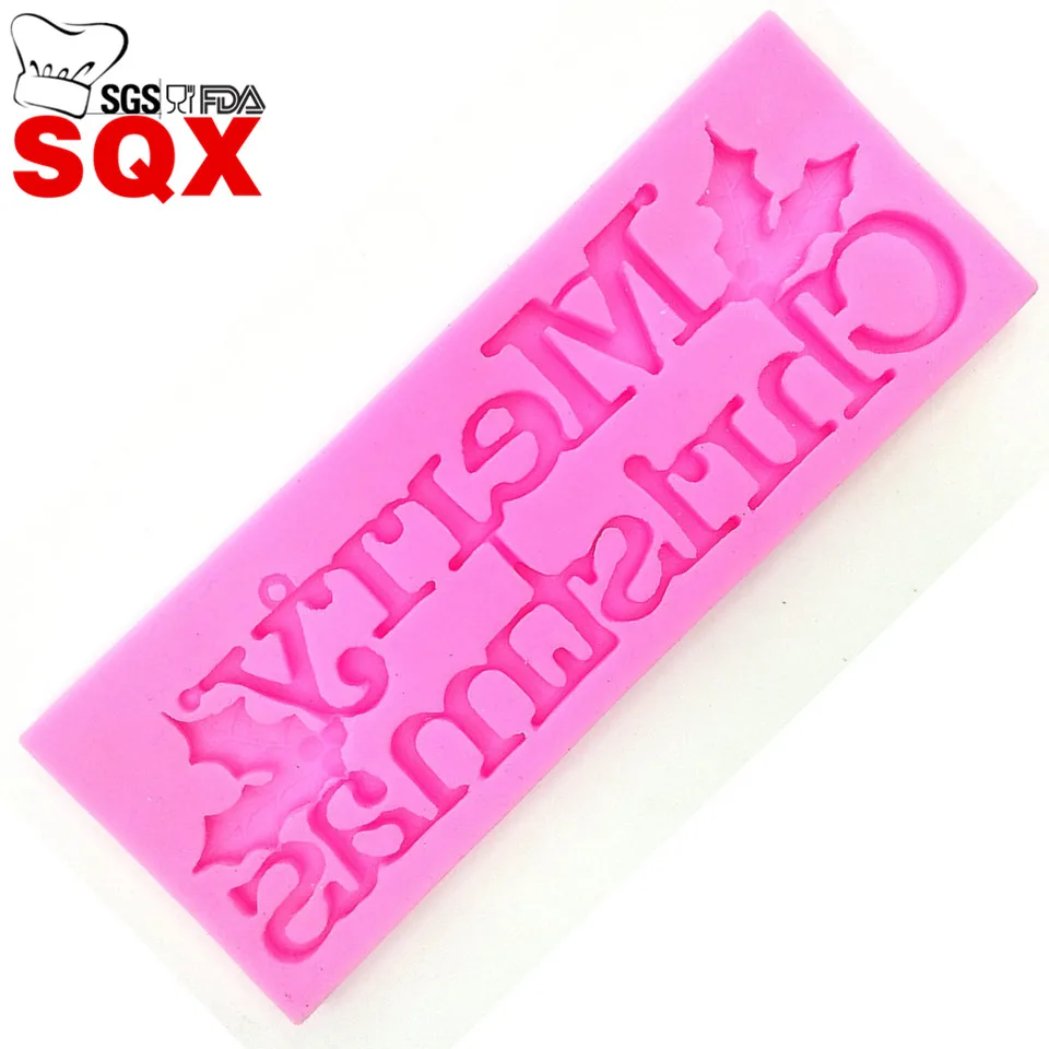 

Wholesale Merry Christmas Shaped Silicone Mold Cake Decorating Fondant Cake 3D Mold Food Grade Kitchen accessories SQ15297