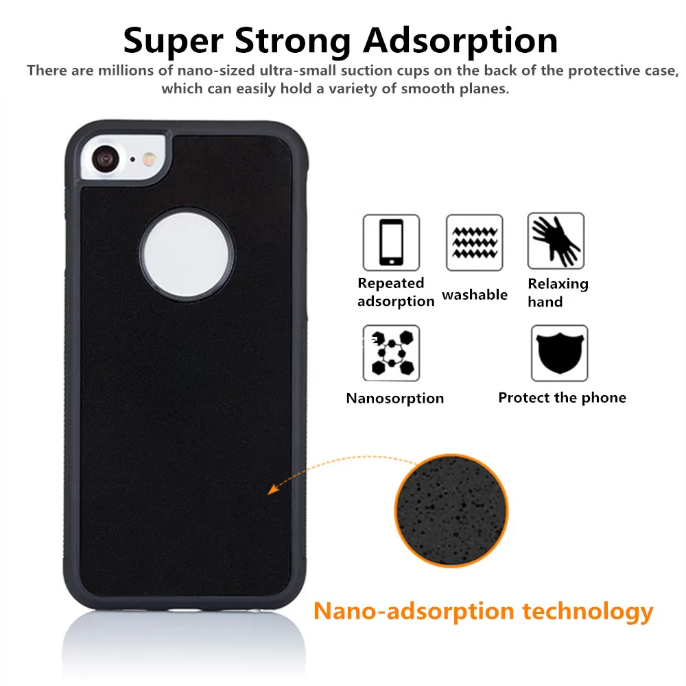 Новый антигравитационный чехол для iPhone 7 8 Plus адсорбируемый P Антигравитационные