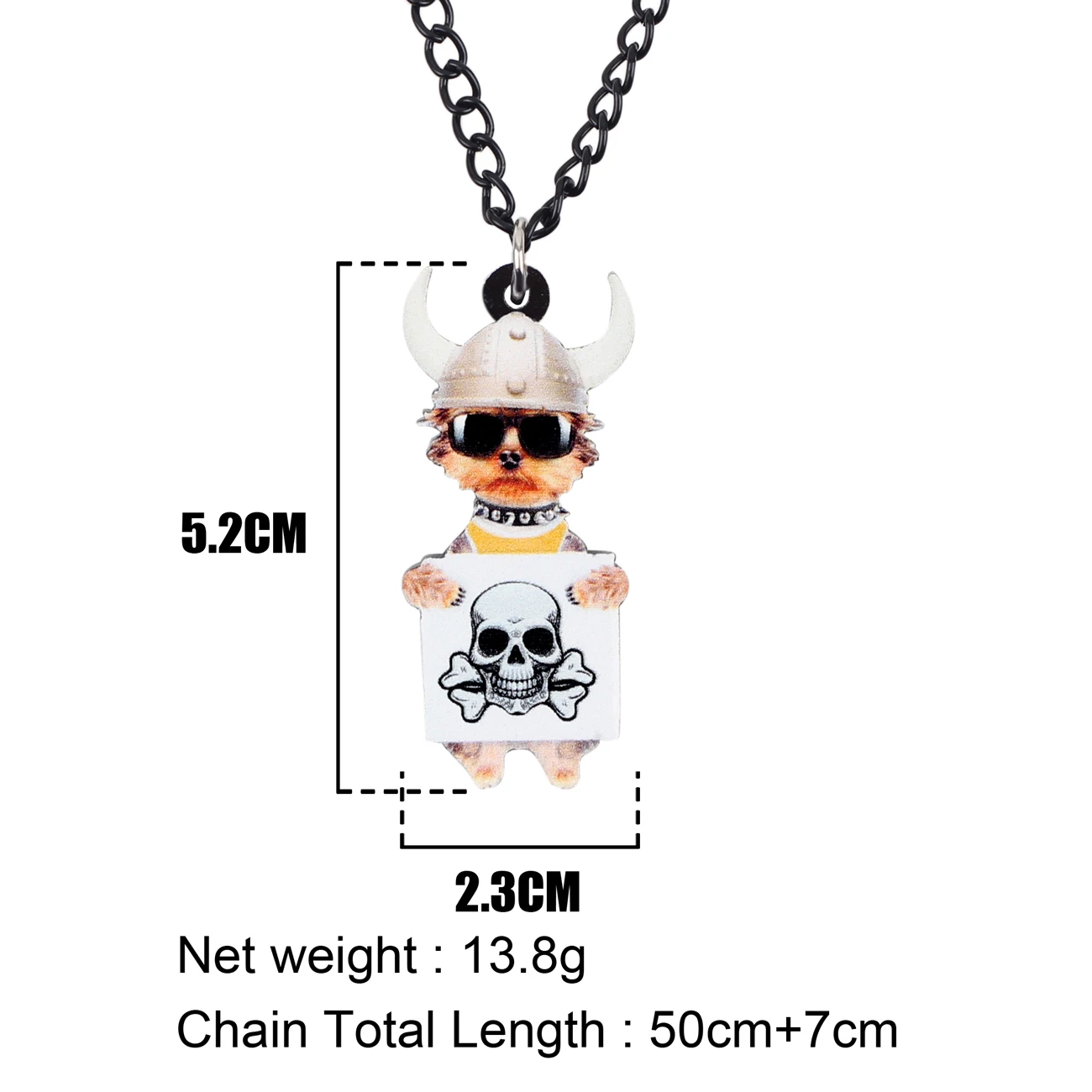 WEVENI акриловое ожерелье для Хэллоуина собака подвеска цепочка модные панк