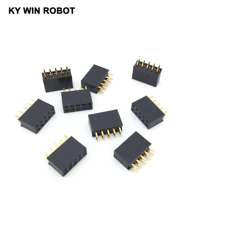 10 шт. шаг провода 2 54 мм 2*5p двойной прямой ряд Pin 5Pin гнездовой коннектор 2x5 иглы|strip