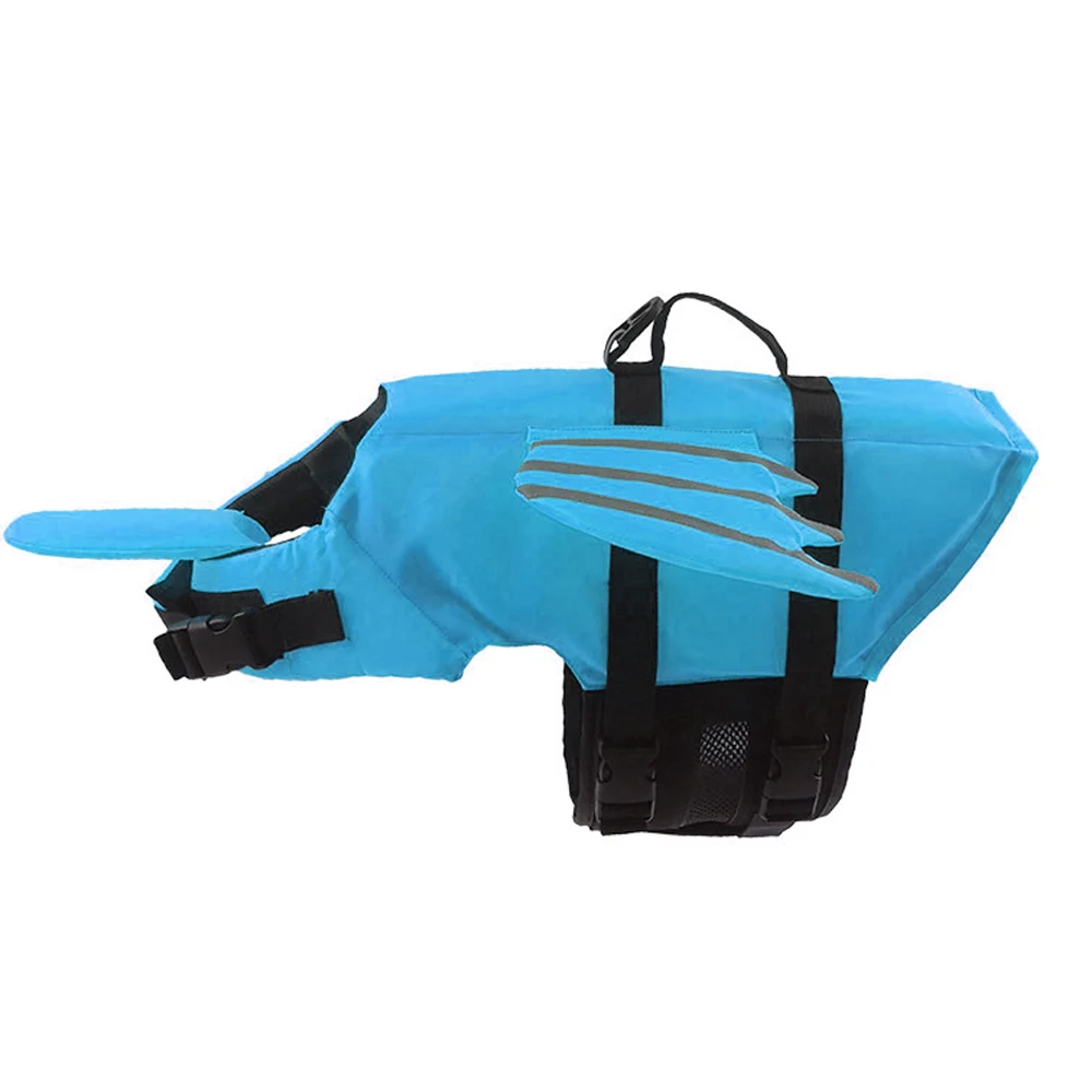 blue Безопасный купальный костюм для домашних животных, одежда для купания для собак, спасательный жилет для собак, летний спасательный жилет для домашних животных, одежда для безопасности собак, одежда для купания для собак - Цвет: blue