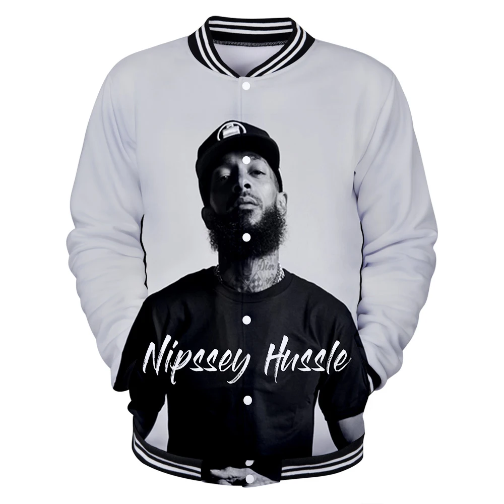 3D Nipsey hussle Baseball uniform new Men/Women spring Casual Harajuku KPOP Baseball Jacket Hip Hop clothes streetwear