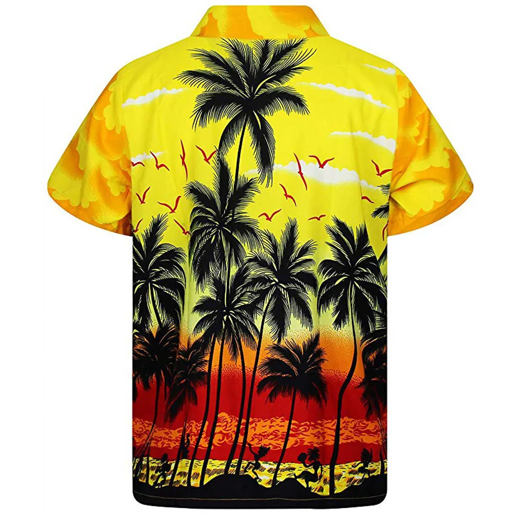 Hawaiian Style Shirt Men Shirts 2019 New Summer Fashion Chemise Homme Mens Vacation Short Sleeve Blouse | Беговые футболки