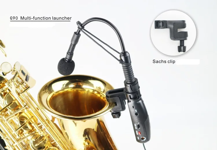 UHF 830 842 MHz saxphone sachs беспроводной микрофон или для других музыкальных инструментов