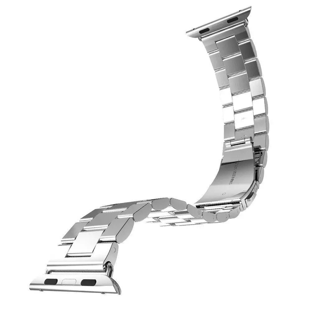 Ремешок из нержавеющей стали для Apple Watch 44 м 40 мм сменный металлический браслет