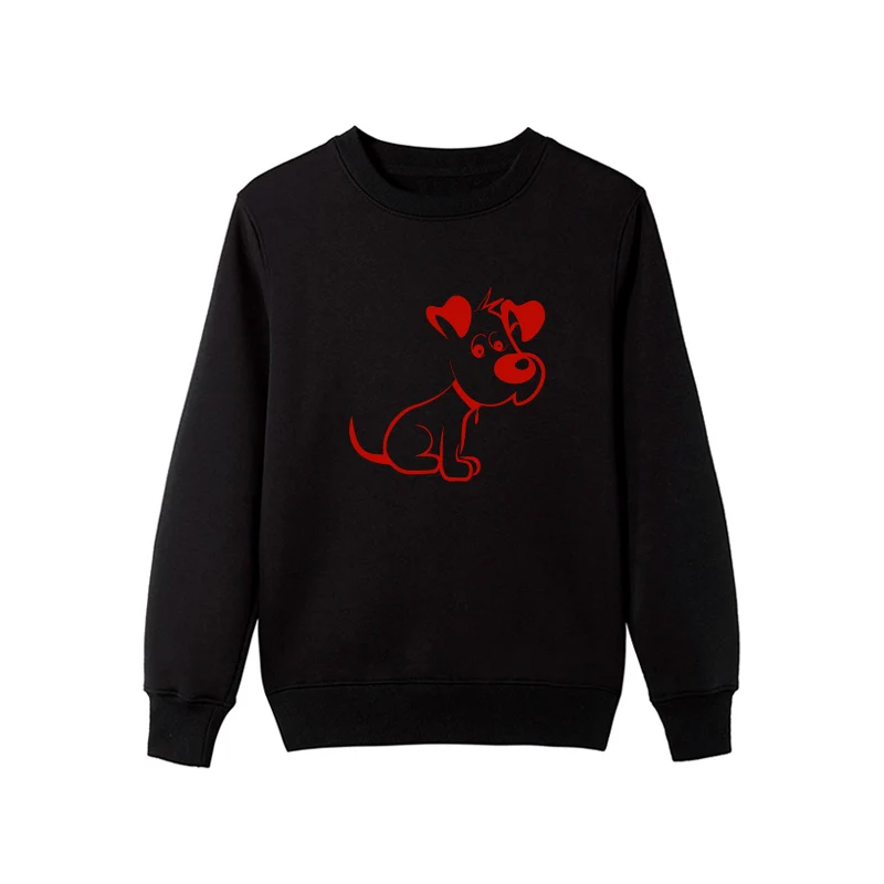 

Winter New Fashion Long Sleeve Hoodies Women Cute Pet Dog Animal Printed O-Neck Pullovers Moletom Feminino Sweatshirts Tops