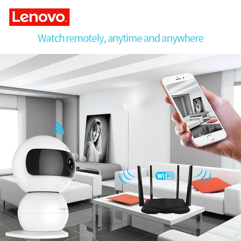 LENOVO Снеговик ip камера WiFi Беспроводная мини HD 720 P безопасности Детский монитор и IR