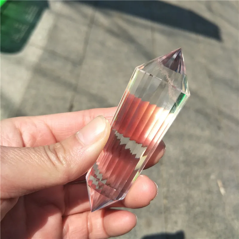 

natural clear quartz crystal healing points 24 facets clear like water