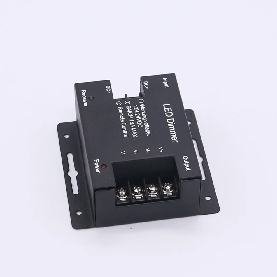 DC 12 24 V RGB светодиодный контроллер 6A/CH 3 канала RF 6 клавиш Черный сенсорный для SMD 5050