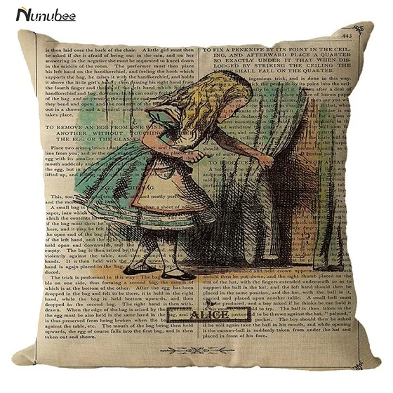 Винтаж Алисы Приключения в стране чудес декоративные Чехлы для подушек 18