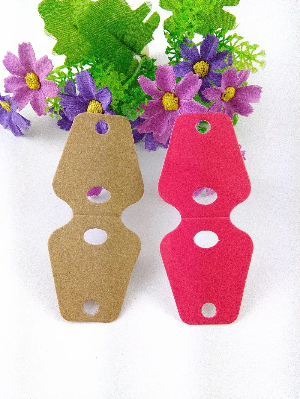 200 шт. Новые ожерелья карты 9x4 см ярко-розовый/коричневый цвет бумаги Ювелирные изделия ожерелье с кулоном в форме игральных карт карты пустая бумага neclace карты