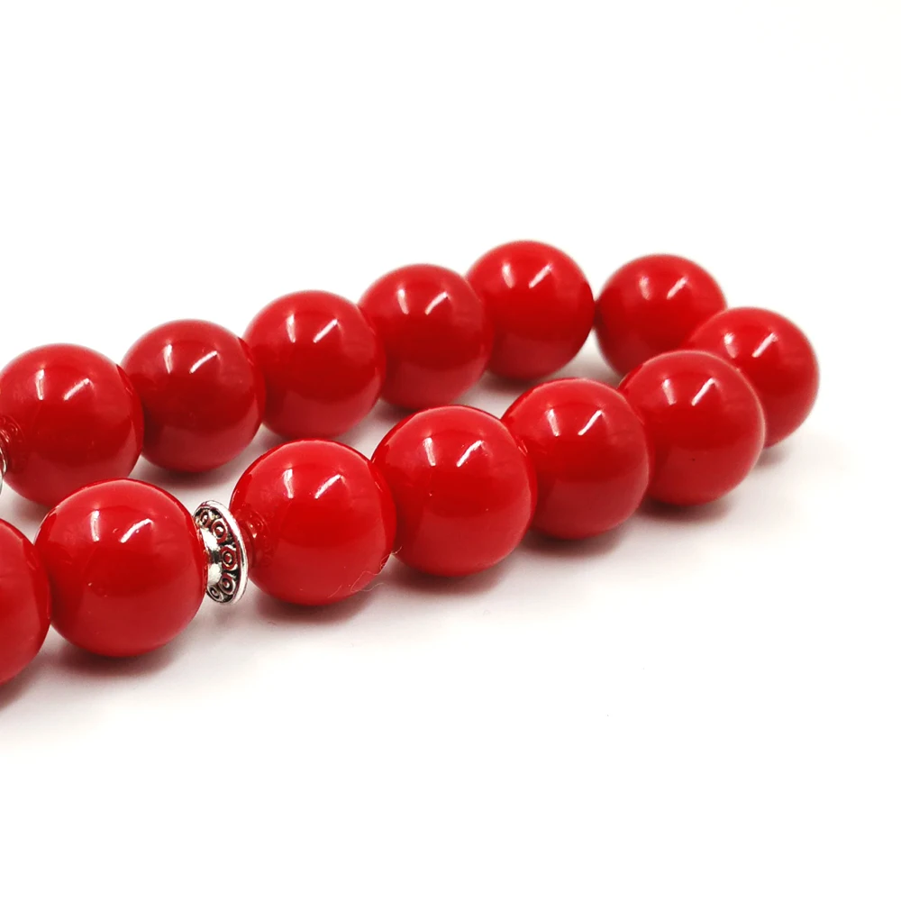 Женские красные четки для молитвы tasbih из Красного камня ювелирные украшения