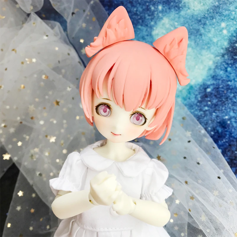 BJD eyes pressure eyes 10mm-12m-14mm-22mm pink cartoon eyes for 1/8 1/6 1/4 1/3 BJD SD doll accessories for photos