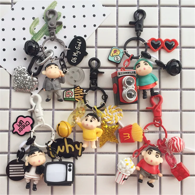 Милый Японский Аниме Crayon Shin chan Shinnosuke Nohara кукольный брелок для женщин кошелек
