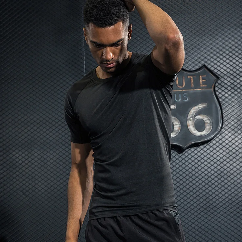 2019 gymnastics shirt sports t-shirt fitness men running men's training T-shirt | Спорт и развлечения