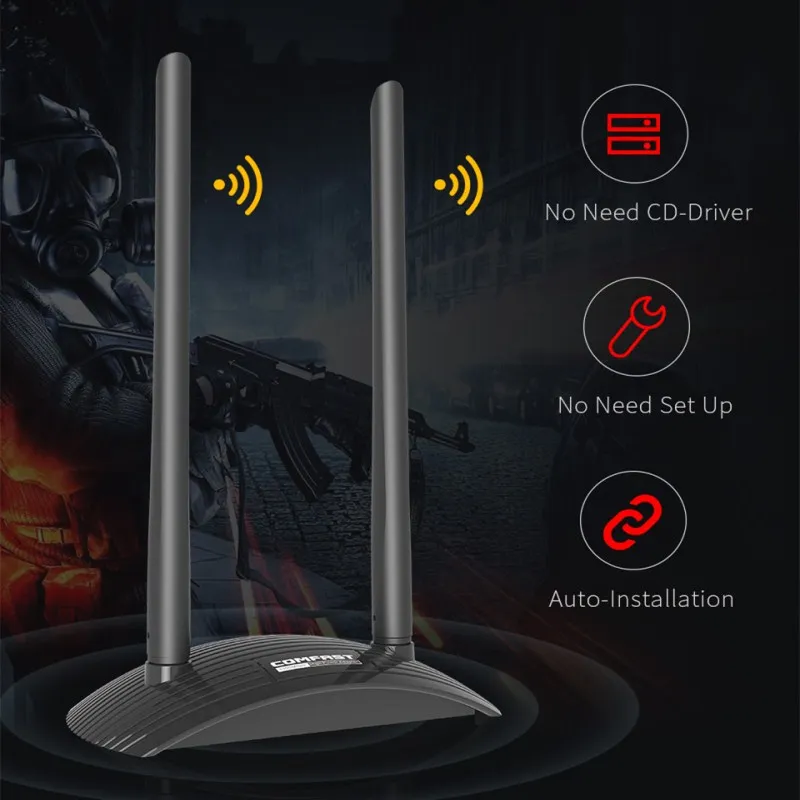 Wi Fi 5 ГГц высокой Мощность Беспроводной USB Wifi адаптер 1300 Мбит/с ПК приемник с