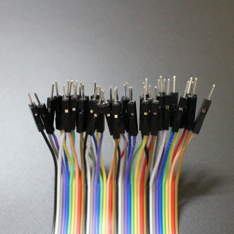 Hellotronics Премиум подключенный 12 ''M/M 40-pack мужской/мужской Dupont Ленточные кабели