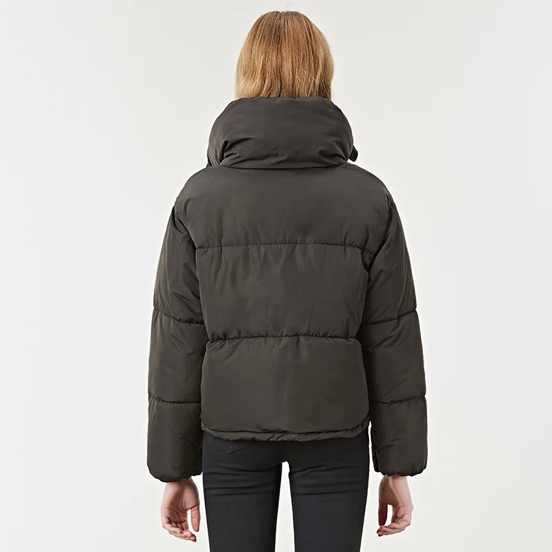 Женские зимние куртки bootyджинсы теплые короткие красные со стоячим