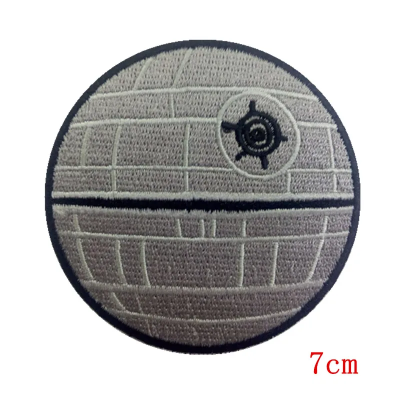 

Death Star imperial space station roundness fan craft Iron On Patches Embroidered Appliques DIY Apparel Accessories Fabric Badge