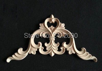 4 шт. Аппликации из натурального дерева нестандартные цветы резьба по дереву