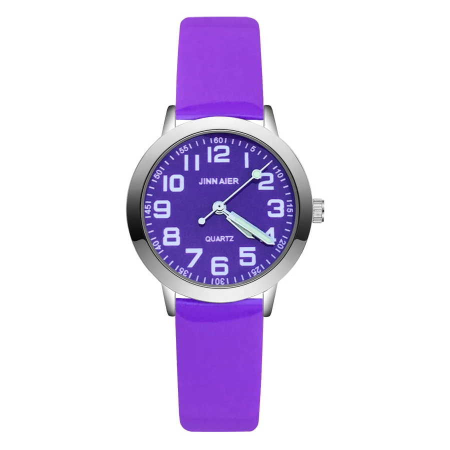 

Fashion Cute Arabic numerals style Children's Watches Kids Student Girls Boys Quartz leather Wrist Watch JA110