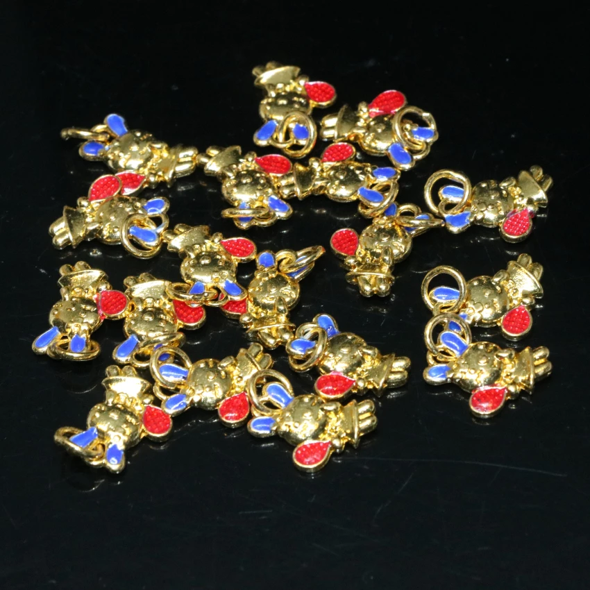 11*16 мм прекрасный кролик животных форма перегородчатой золотой цвет аксессуары