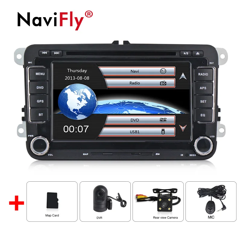 Автомобильный мультимедийный плеер NaviFly 2Din автомобильный DVD для